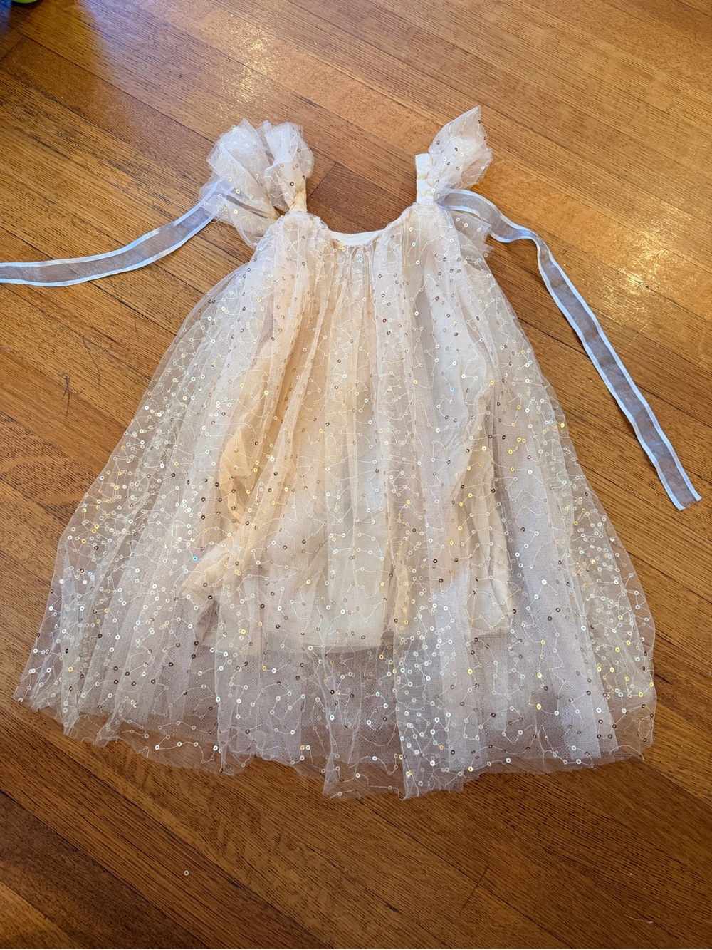 Sparkle Tulle Princess Dress - Cream